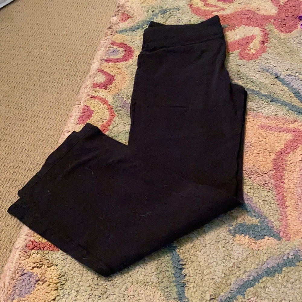 Black wide leg leggings